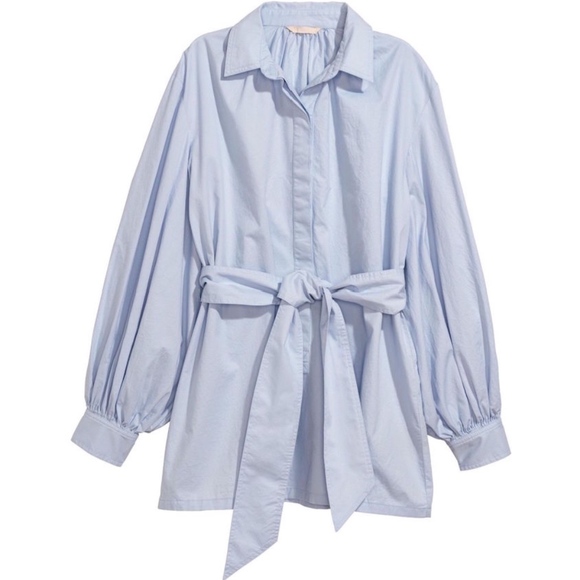 H&M Trend Cotton Puff Sleeve Blouse Shirt - Picture 1 of 1